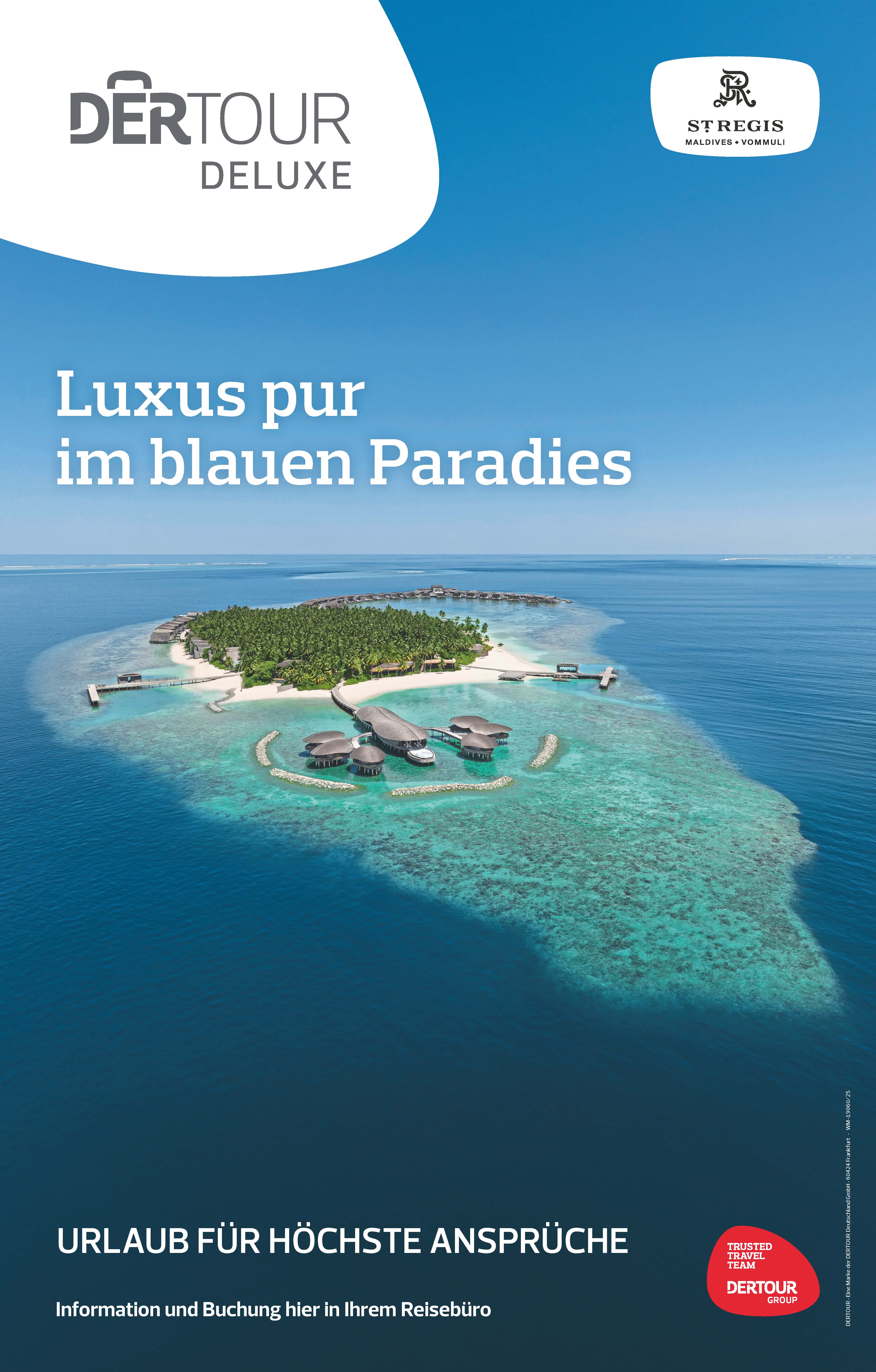 DERTOUR DELUXE Banner The St. Regis Maldives Vommuli Resort